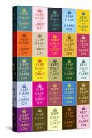 Keep Calm and Carry On Colorful Collage-null-Stretched Canvas
