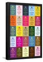 Keep Calm and Carry On Colorful Collage-null-Framed Poster