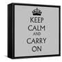 Keep Calm and Carry on Grey-null-Framed Stretched Canvas