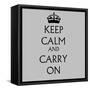 Keep Calm and Carry on Grey-null-Framed Stretched Canvas