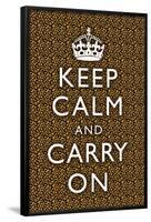 Keep Calm and Carry On Leopard Print Poster-null-Framed Poster