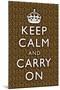 Keep Calm and Carry On Leopard Print Poster-null-Mounted Poster