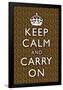 Keep Calm and Carry On Leopard Print Poster-null-Framed Poster