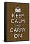 Keep Calm and Carry On Leopard Print Poster-null-Framed Stretched Canvas