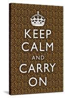 Keep Calm and Carry On Leopard Print Poster-null-Stretched Canvas