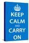 Keep Calm and Carry On, Light Blue-null-Stretched Canvas