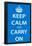 Keep Calm and Carry On, Light Blue-null-Framed Poster