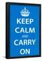 Keep Calm and Carry On, Light Blue-null-Framed Poster