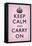 Keep Calm and Carry On, Light Pink-null-Framed Stretched Canvas