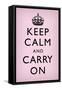 Keep Calm and Carry On, Light Pink-null-Framed Stretched Canvas