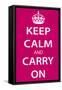 Keep Calm and Carry On, Magenta-null-Framed Stretched Canvas