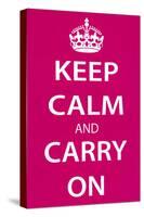 Keep Calm and Carry On, Magenta-null-Stretched Canvas