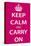 Keep Calm and Carry On, Magenta-null-Stretched Canvas
