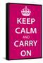 Keep Calm and Carry On, Magenta-null-Framed Stretched Canvas