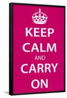 Keep Calm and Carry On, Magenta-null-Framed Poster