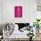 Keep Calm and Carry On, Magenta-null-Framed Poster displayed on a wall