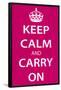 Keep Calm and Carry On, Magenta-null-Framed Poster