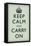 Keep Calm and Carry On, Mint Green-null-Framed Stretched Canvas