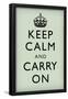 Keep Calm and Carry On, Mint Green-null-Framed Poster