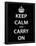 Keep Calm and Carry On (Motivational, Black) Art Poster Print-null-Framed Poster