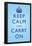 Keep Calm and Carry On Motivational Bright Blue Art Print Poster-null-Framed Poster