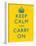 Keep Calm and Carry on Motivational Bright Yellow Art Print Poster-null-Framed Poster