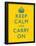 Keep Calm and Carry on Motivational Bright Yellow Art Print Poster-null-Framed Poster