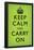 Keep Calm and Carry On (Motivational, Faded Medium Green) Art Poster Print-null-Framed Poster