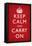 Keep Calm and Carry On (Motivational, Faded Red) Art Poster Print-null-Framed Stretched Canvas