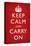 Keep Calm and Carry On (Motivational, Faded Red) Art Poster Print-null-Stretched Canvas