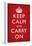 Keep Calm and Carry On (Motivational, Faded Red) Art Poster Print-null-Framed Poster