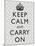 Keep Calm and Carry on Motivational Grey Pattern Art Print Poster-null-Mounted Poster