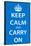 Keep Calm and Carry On (Motivational, Light Blue) Art Poster Print-null-Framed Poster