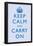 Keep Calm and Carry On Motivational Light Blue Art Print Poster-null-Framed Poster