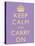 Keep Calm and Carry On Motivational Lilac Art Print Poster-null-Stretched Canvas