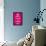 Keep Calm and Carry On (Motivational, Magenta) Art Poster Print-null-Framed Stretched Canvas displayed on a wall