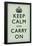 Keep Calm and Carry On (Motivational, Mint Green) Art Poster Print-null-Framed Poster