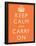 Keep Calm and Carry On Motivational Orange Art Print Poster-null-Framed Poster