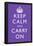 Keep Calm and Carry On (Motivational, Purple) Art Poster Print-null-Framed Poster