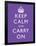 Keep Calm and Carry On (Motivational, Purple) Art Poster Print-null-Framed Poster