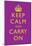 Keep Calm and Carry On Motivational Purple Art Print Poster-null-Mounted Poster