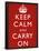 Keep Calm and Carry On (Motivational, Red) Art Poster Print-null-Framed Poster