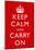 Keep Calm and Carry On (Motivational, Red) Art Poster Print-null-Mounted Poster