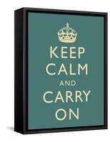 Keep Calm and Carry On Motivational Slate Art Print Poster-null-Framed Stretched Canvas