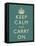 Keep Calm and Carry On Motivational Slate Art Print Poster-null-Framed Stretched Canvas