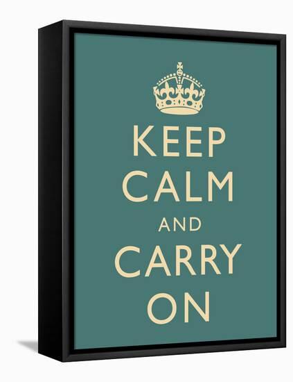 Keep Calm and Carry On Motivational Slate Art Print Poster-null-Framed Stretched Canvas