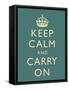 Keep Calm and Carry On Motivational Slate Art Print Poster-null-Framed Stretched Canvas