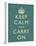 Keep Calm and Carry On Motivational Slate Art Print Poster-null-Framed Poster