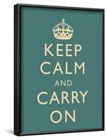 Keep Calm and Carry On Motivational Slate Art Print Poster-null-Framed Poster