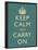 Keep Calm and Carry On Motivational Slate Art Print Poster-null-Framed Poster